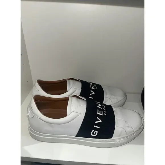 【関税&送料込】Givenchy White Leather Urban Street Slip Ons Givenchy Paris Urban Street Sneaker Slip On Shoes Women's